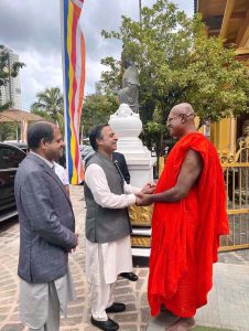 Federal Minister for Maritime Affairs Muhammad Junaid Anwar Chaudhry talking to media.