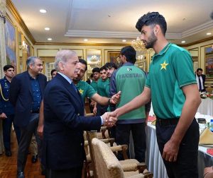 Prime Minister Muhammad Shehbaz Sharif meets members of the under-19 Pakistan Cricket Team which won the U-19 Asia Cup 2025.