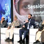 Federal Minister for Information and Broadcasting, Mr. Attaullah Tarar, chairs a session on ‘The Ideology of Population Balance’ during the Pakistan Population Summit 2025
