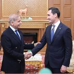 Prime Minister Muhammad Shehbaz Sharif meets President of Turkmenistan H.E. Serdar Berdimuhamedow on the sidelines of the International Forum dedicated to Peace and Trust