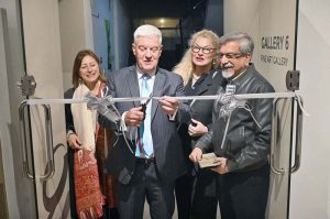 mbassador of Portugal to Pakistan, Frederico Silva, inaugurates the exhibition ‘Totems of Time’ by Akram Dost at Gallery 6.