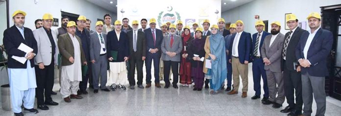 Managing Director Pakistan Bait-ul-Mal (PBM) Senator Capt. Shaheen Khalid Butt in a group photo with Vice Chancellors of 11 public sector universities of Balochistan province, after signing the MoUs with them to support the talented and poor students across Balochistan, in a ceremony at PBM Head Office