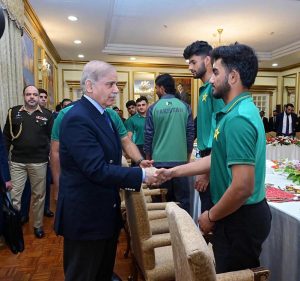 Prime Minister Muhammad Shehbaz Sharif meets members of the under-19 Pakistan Cricket Team which won the U-19 Asia Cup 2025.