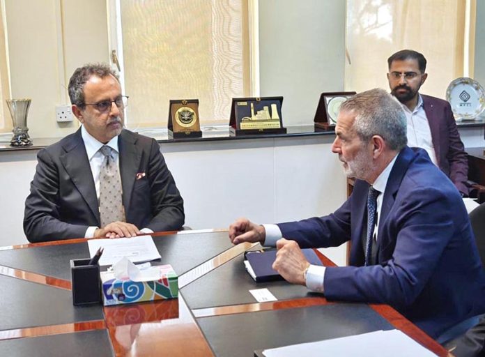 Federal Minister for Power Division, Sardar Awais Ahmed Khan Leghari, meets Mr. Frederic Ribieras, CEO of GE Vernova's Hydro Power, to discuss energy initiatives
