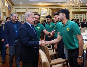 Prime Minister Muhammad Shehbaz Sharif meets members of the under-19 Pakistan Cricket Team which won the U-19 Asia Cup 2025.