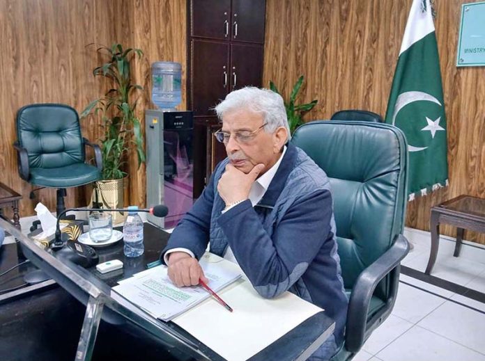 Federal Minister for National Food Security and Research, Rana Tanveer Hussain, chairing the first meeting of the National Wheat Oversight Committee under the Interim National Wheat Policy 2025-26