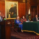 Acting President of Pakistan Syed Yousaf Raza Gillani addressing the medical conference of the Association of Physicians of Pakistan from North America (APPNA) as Chief Guest, at Governor House.