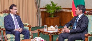 Speaker National Assembly, Sardar Ayaz Sadiq, along with a parliamentary delegation, meets Vice President of the Maldives, Hussain Mohamed Latheef, in Male