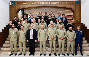 Field Marshal Syed Asim Munir, NI (M), HJ, COAS & CDF, visited the National Defence University (NDU), where he was briefed by panel of civil and military participants of ongoing National Security and War Course on their academic perspective about challenges to national security and imperatives for overcoming them.