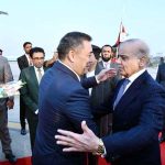 Prime Minister Muhammad Shehbaz Sharif receives the President of Kyrgyzstan, Sadyr Nurgojo uulu Japarov