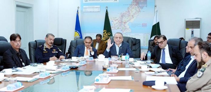 Federal Minister for Communications, Abdul Aleem Khan along with Minister of State for Finance, Bilal Azhar Kayani chairing a Zoom Meeting for amicable resolution of issues with Goods Transport Alliance