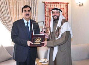 Renowned philanthropist and Chairman, Al-Zarooni Group of Companies, UAE, Sohail Al-Zarooni is meeting with Syed Yousaf Raza Gilani, Chairman Senate of Pakistan, at his residence.