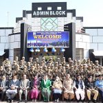 First Lady Bibi Aseefa Bhutto Zardari in a group photo with the students and teachers at the 5th passing out parade and annual Parents’ Day ceremony of Bakhtawar Cadet College for Girls.