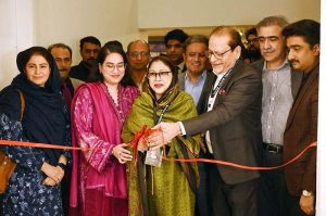 Pakistan People's Party( PPP) President Women Wing, Faryal Talpur inaugurating International Art Exhibition during World Culture Festival