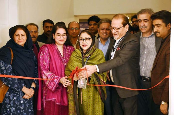 Pakistan People's Party( PPP) President Women Wing, Faryal Talpur inaugurating International Art Exhibition during World Culture Festival