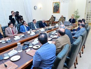 Government team which led the privatisation of the national flag carrier meets with Prime Minister Muhammad Shehbaz Sharif.
