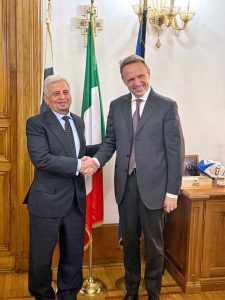 Federal Minister for National Food Security & Research, Rana Tanveer Hussain, meeting Italian Minister of Agriculture, Food Sovereignty and Forestry, Francesco Lollobrigida.