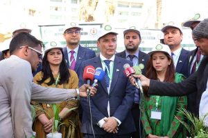 DG NIPA, Saif Ur Rehman addressing media persons during 45th MCMC plantation drive as per SDG-13