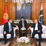 President Asif Ali Zardari holding a one-on-one meeting with the President of the Kyrgyz Republic, Sadyr Zhaparov, at Aiwan-e-Sadr.