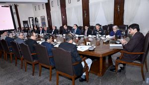 Sindh Chief Minister Syed Murad Ali Shah presides over a meeting of the Provincial Task Force on Polio Eradication at the CM House.