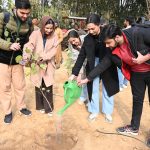 Students join tree plantation drive at Shaheen Chowk F-8