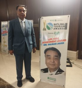 Ex-MD PTDC Salman Javed honoured Lifetime Achievement Award in recognization of his services in tourism