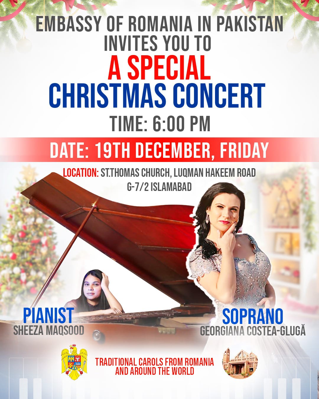 Romanian Embassy to arrange Christmas Carols concert in Islamabad