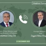 DPM/FM Dar, Iranian FM review bilateral cooperation, discuss regional developments