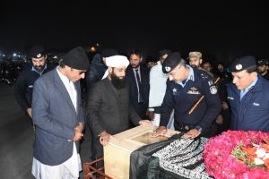 Funeral prayers of Sub-Inspector Zakir Hussain, Constable Muhammad Asif held with full honours