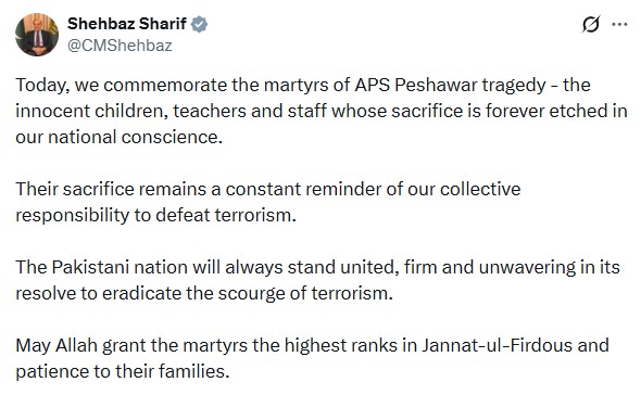 On APS attack anniversary, PM vows to continue relentless operation against terrorism
