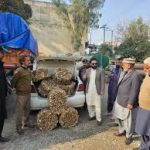 Vehicle carrying walnut bark seized near Chichiyan Interchange