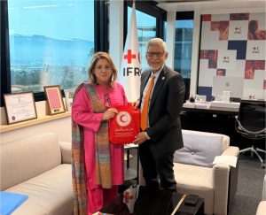PRCS Chair holds high level talks with IFRC, ICRC in Geneva