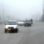 A view of thick fog that engulfs the whole city during early morning in Federal Capital