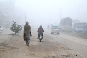 A view of thick fog that engulfs the whole city during early morning in Federal Capital