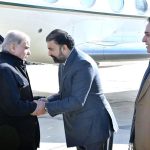 Chief Minister Balochistan Mir Sarfaraz Ahmad Bugti welcomes Prime Minister Muhammad Shehbaz Sharif at Quetta Airport