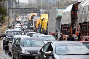 Traffic police stop vehicles heading towards Murree on the Murree Expressway and GT Road due to heavy snowfall, to ensure public safety.