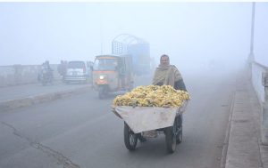 A view of thick fog that engulfs the whole city during early morning in the city.