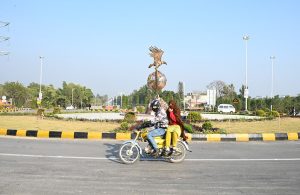 An attractive view of Shaheen chowk underpass in the Federal Capital