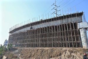 Construction work of 10th Avenue underway during development work in the Federal Capital