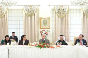 Prime Minister of Pakistan Muhammad Shehbaz Sharif meets Sajwani Business delegation of UAE and holds a luncheon in its honor