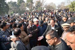 A view of damages on the spot after a powerful gas cylinder explosion at a wedding function in G-7/2 Sector, Federal Capital resulted eight people killed including the bride and groom and 12 other injured in this incident.