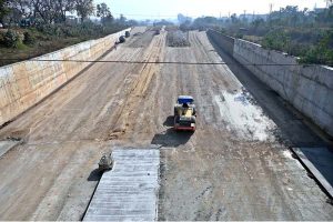 Construction work of 10th Avenue underway during development work in the Federal Capital