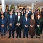 Secretary for Information and Broadcasting Ashfaq Khalil, Managing Director Associated Press of Pakistan (APP) Muhammad Asim Khichi, Director General of Bulgarian News Agency (BTA) Kiril Valchev and Ambassador of Bulgaria Irena Gancheva in a group photograph following the signing of a Memorandum of Understanding on news cooperation between the two news agencies.