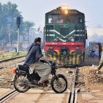 A motorcyclist crossing railway tracks while train approaching on the same track near Railway Station may cause any mishap and needs the attention of concerned authorities.