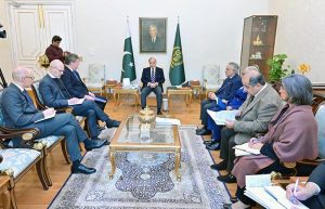 H.E. Raimundas Karoblis, Ambassador of the European Union to Pakistan calls on Prime Minister Muhammad Shehbaz Sharif.