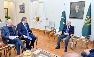 H.E. Raimundas Karoblis, Ambassador of the European Union to Pakistan calls on Prime Minister Muhammad Shehbaz Sharif.