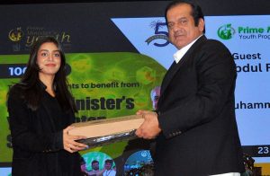 State Minister for Power Abdul Rehman Khan Kanju addresses the inaugural and distribution ceremony of the Prime Minister’s Youth Laptop Scheme Phase-IV at Jinnah Auditorium, Bahauddin Zakariya University (BZU).