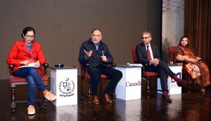 Federal Minister of Planning, Development, and Special Initiatives and Inter Provincial Coordination, Prof. Ahsan Iqbal addresses panel discussion of Afkar Latest