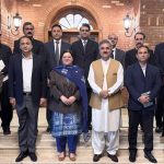 Hon'ble Chief Justice of Pakistan in a group photo with the participants of the meeting to review judicial infrastructure and public facilitation initiatives in Lahore