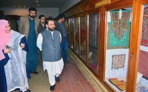 Federal Minister for National Heritage and Culture Aurangzeb Khan Khichi visit to the Sindh Museum.